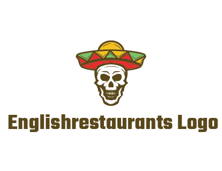 skull wearing sombrero