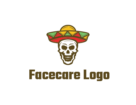 skull wearing sombrero