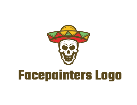 skull wearing sombrero