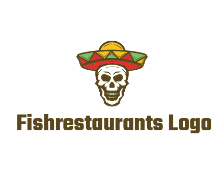 skull wearing sombrero