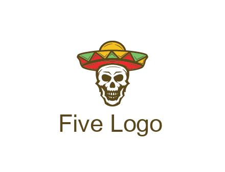 skull wearing sombrero