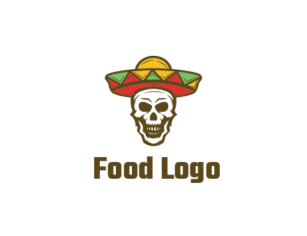 skull wearing sombrero