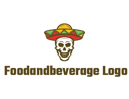 skull wearing sombrero