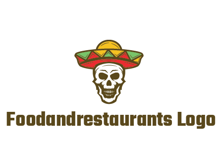 skull wearing sombrero