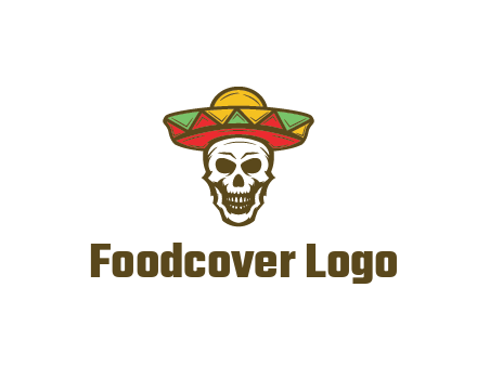 skull wearing sombrero