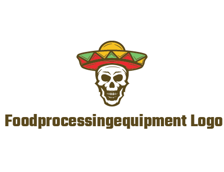skull wearing sombrero