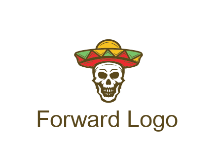 skull wearing sombrero