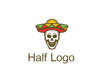 skull wearing sombrero