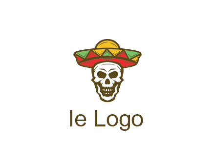 skull wearing sombrero