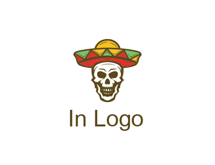 skull wearing sombrero