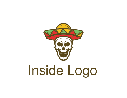 skull wearing sombrero