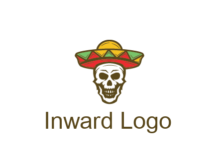 skull wearing sombrero