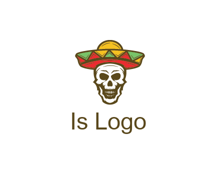 skull wearing sombrero