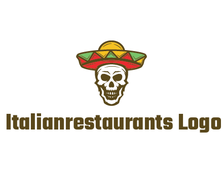 skull wearing sombrero