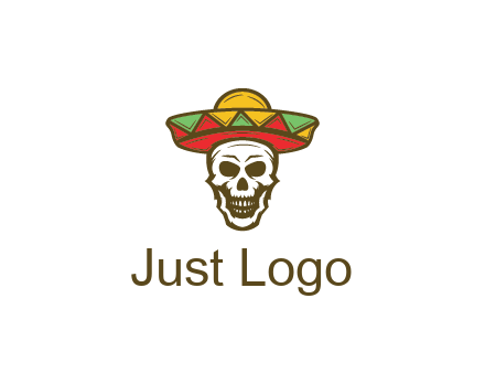 skull wearing sombrero