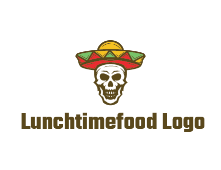 skull wearing sombrero