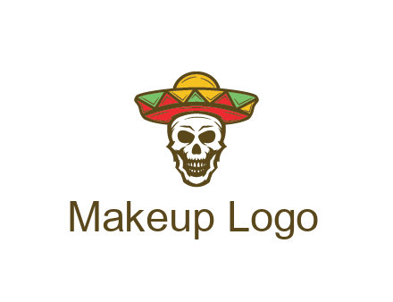 skull wearing sombrero