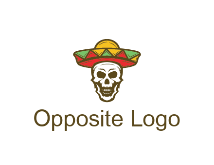 skull wearing sombrero