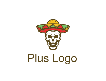 skull wearing sombrero