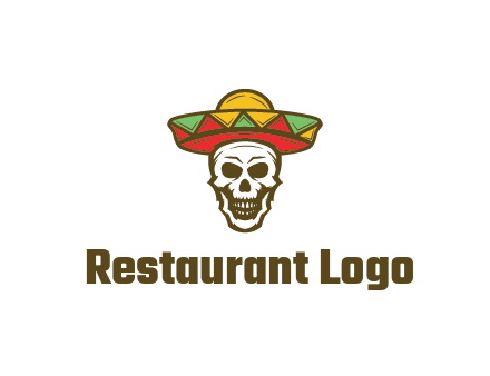 skull wearing sombrero