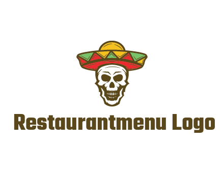 skull wearing sombrero