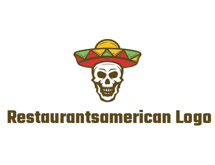 skull wearing sombrero