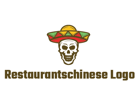 skull wearing sombrero
