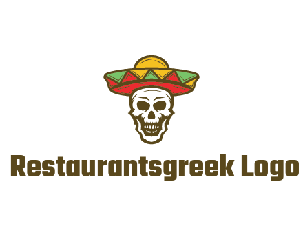 skull wearing sombrero