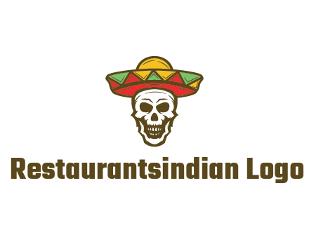 skull wearing sombrero