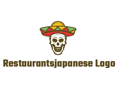 skull wearing sombrero