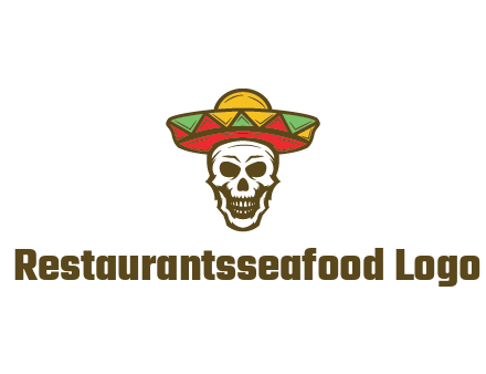 skull wearing sombrero
