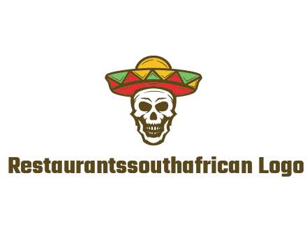 skull wearing sombrero