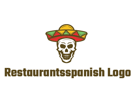 skull wearing sombrero