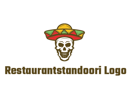 skull wearing sombrero