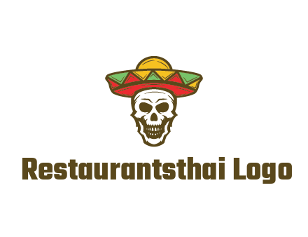 skull wearing sombrero