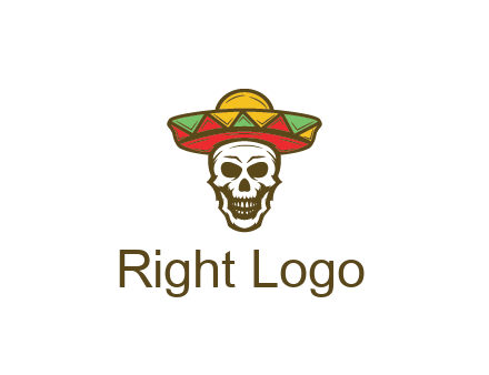 skull wearing sombrero
