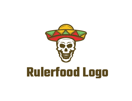 skull wearing sombrero