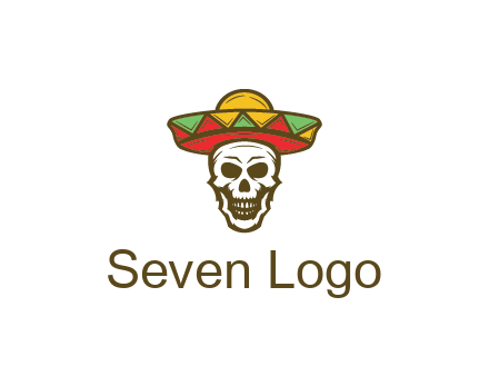skull wearing sombrero