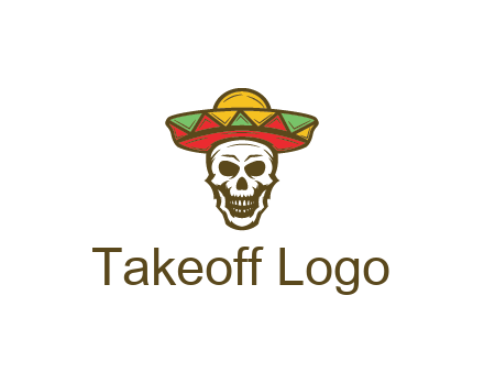 skull wearing sombrero