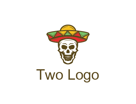 skull wearing sombrero
