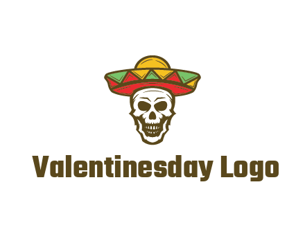 skull wearing sombrero