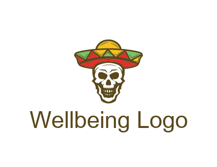 skull wearing sombrero