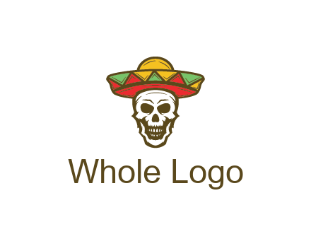skull wearing sombrero