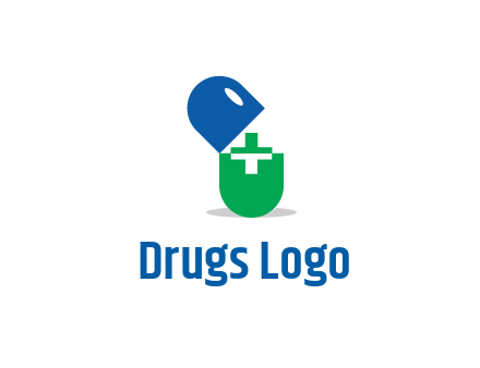 two toned first aid sign in pill