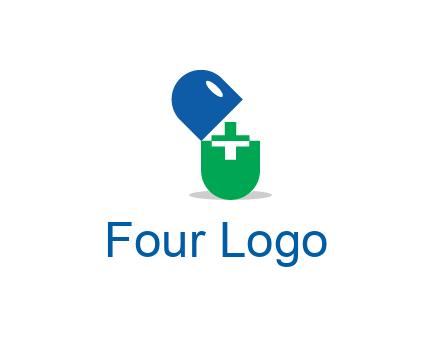 two toned first aid sign in pill