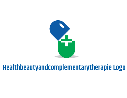two toned first aid sign in pill