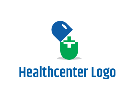 two toned first aid sign in pill