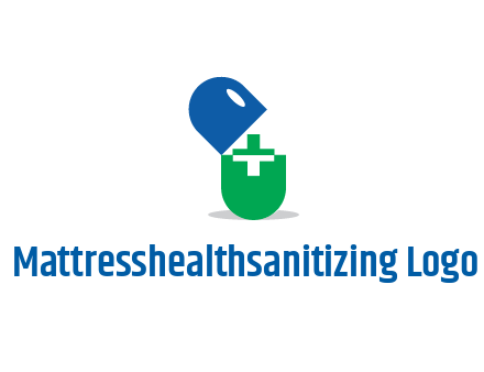 two toned first aid sign in pill