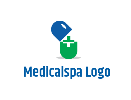 two toned first aid sign in pill