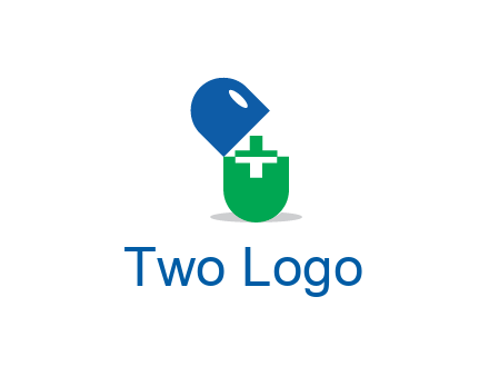 two toned first aid sign in pill